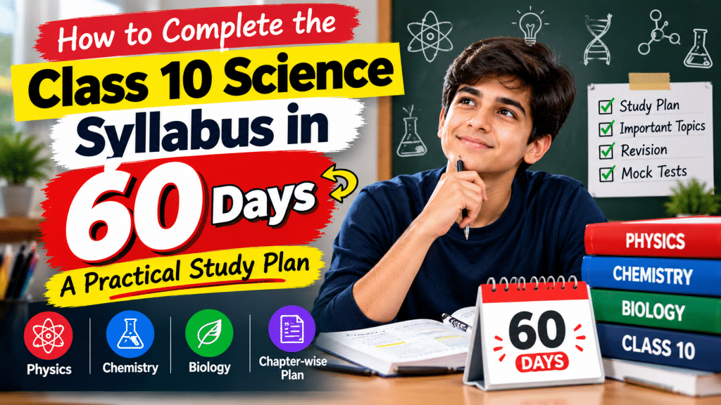 How to Complete the Class 10 Science Syllabus in 60 Days: A Practical Study Plan